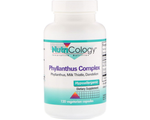 Nutricology Комплекс Phyllanthus 120 капсул в растительной оболочке Nutricology Комплекс Phyllanthus 120 капсул в растительной оболочке