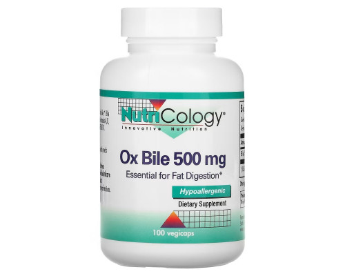 Nutricology Бычья желчь 500 мг 100 вегетарианских капсул Nutricology Бычья желчь 500 мг 100 вегетарианских капсул
