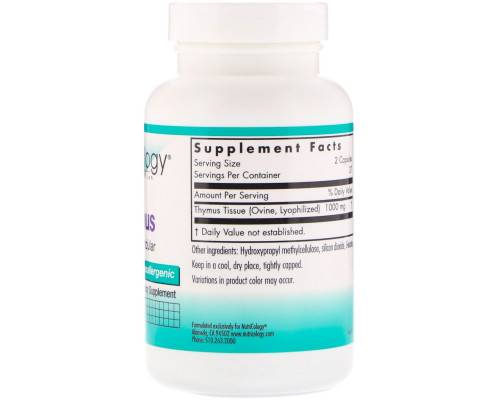 Nutricology Тимус 75 вегетарианских капсул Nutricology Тимус 75 вегетарианских капсул