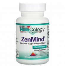 Nutricology, Пищевая добавка ZenMind, 60 растительных капсул