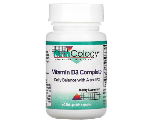 Nutricology Полноценный витамин D3 60 рыбных желатиновых капсул Nutricology Полноценный витамин D3 60 рыбных желатиновых капсул