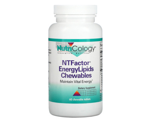 Nutricology Энергетические жевательные липиды NT Factor 60 жевательных таблеток Nutricology Энергетические жевательные липиды NT Factor 60 жевательных таблеток