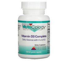 Nutricology, Комплекс с витамином D3, 120 капсул из рыбьего желатина
