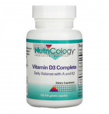Nutricology, Комплекс с витамином D3, 120 капсул из рыбьего желатина