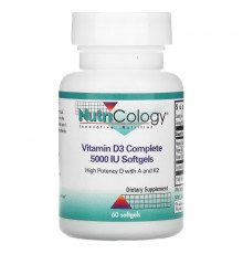 Nutricology, Vitamin D3 Complete , 5,000 IU, 60 Softgels