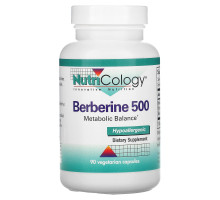 Nutricology, Берберин 500, 90 вегетарианских капсул