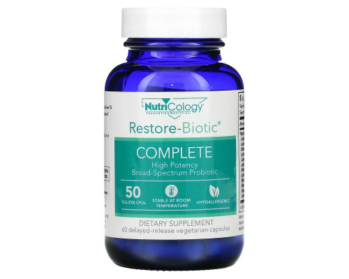 Nutricology, Restore-Biotic Complete, 60 Delayed-Release Vegetarian Capsules Nutricology, Restore-Biotic Complete, 60 Delayed-Release Vegetarian Capsules