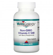 Nutricology, Non-GMO Vitamin C 500  with Berry Polyphenols, 90 Vegetarian Capsules