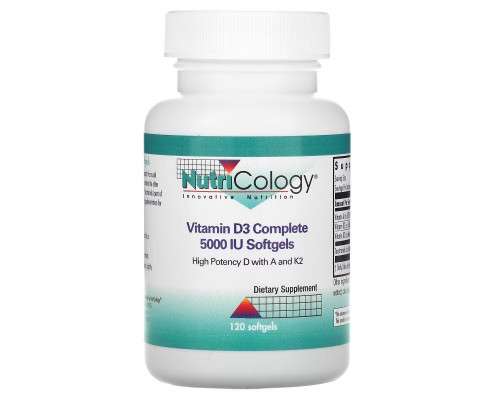 Nutricology, Vitamin D3 Complete, 5,000 IU, 120 Softgels Nutricology, Vitamin D3 Complete, 5,000 IU, 120 Softgels
