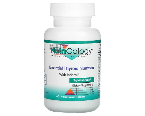 Nutricology, Essential Thyroid Nutrition with Iodoral, 60 Vegetarian Tablets