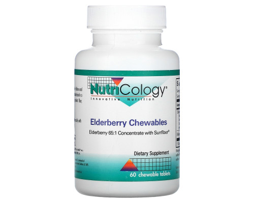 Nutricology, Elderberry Chewables, 60 Chewable Tablets Nutricology, Elderberry Chewables, 60 Chewable Tablets