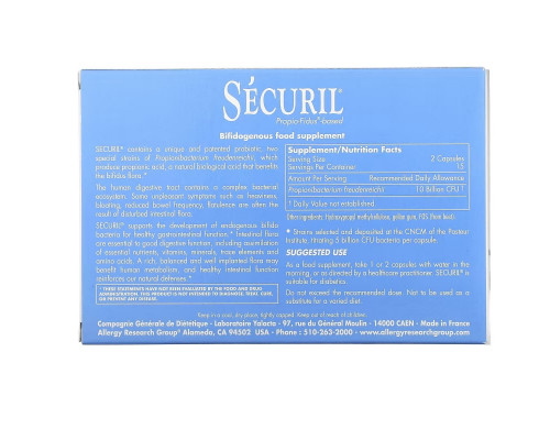 Nutricology Securil Propio-Fidus-Based Помогает поддерживать баланс кишечной экосистемы 30 капсул Nutricology Securil Propio-Fidus-Based Помогает поддерживать баланс кишечной экосистемы 30 капсул