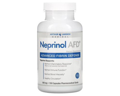 Arthur Andrew Medical Neprinol AFD Advanced Fibrin Defense 500 mg 150 Capsules Arthur Andrew Medical Neprinol AFD Advanced Fibrin Defense 500 mg 150 Capsules