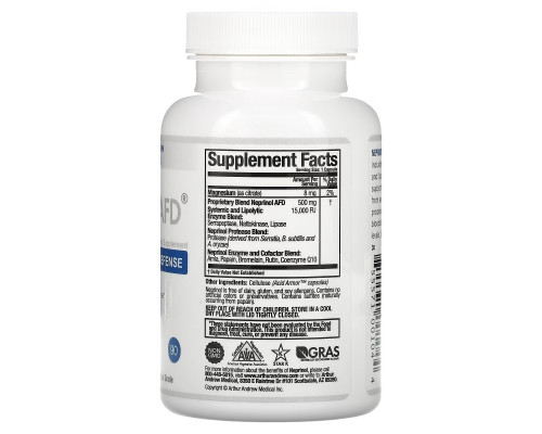 Arthur Andrew Medical Neprinol AFD Advanced Fibrin Defense 500 mg 90 Capsules Arthur Andrew Medical Neprinol AFD Advanced Fibrin Defense 500 mg 90 Capsules