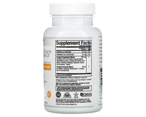 Arthur Andrew Medical, Devigest ADS, Advanced Digestive Support, 400 mg, 90 Capsules Arthur Andrew Medical, Devigest ADS, Advanced Digestive Support, 400 mg, 90 Capsules