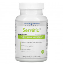 Arthur Andrew Medical Serretia Чистые Серрапептазы 250000 SPUs 90 капсул