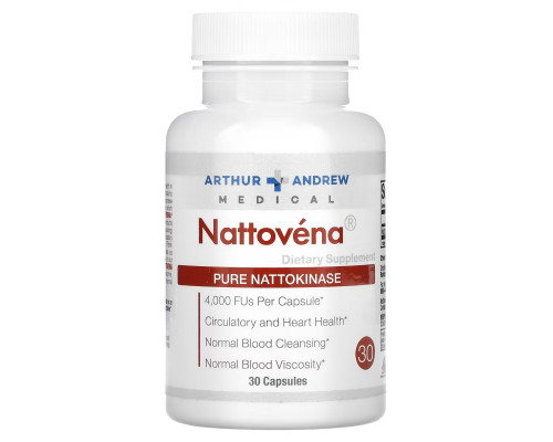 Arthur Andrew Medical Nattovena Pure Nattokinase 4000 FU 30 Capsules Arthur Andrew Medical Nattovena Pure Nattokinase 4000 FU 30 Capsules