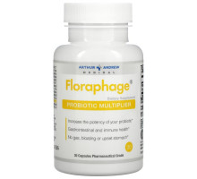 Arthur Andrew Medical, Floraphage, мультипликатор пробиотиков, 30 капсул