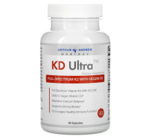 Arthur Andrew Medical, KD Ultra, Full Spectrum K2 with Vegan D3, 90 Capsules