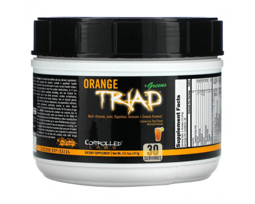 Витаминно-минеральные комплексы Controlled Labs, Orange Triad + Greens, холодный чай с лимоном, 417 г (14,7 унции) Витаминно-минеральные комплексы Controlled Labs, Orange Triad + Greens, холодный чай с лимоном, 417 г (14,7 унции)