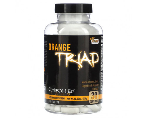 БАДы для укрепления иммунитета Controlled Labs, Orange Triad, мультивитамины для укрепления суставов, улучшения пищеварения и иммунитета, 180 таблеток БАДы для укрепления иммунитета Controlled Labs, Orange Triad, мультивитамины для укрепления суставов, улучшения пищеварения и иммунитета, 180 таблеток