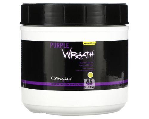 Controlled Labs, Purple Wraath, Фиолетовый лимонад, 1.26 фунта (576 г) Controlled Labs, Purple Wraath, Фиолетовый лимонад, 1.26 фунта (576 г)