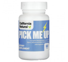 Растительные экстракты и настойки California Natural, Pick Me Up, 60 таблеток