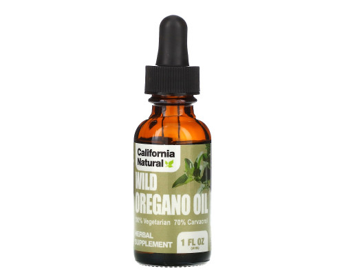 California Natural, Масло дикого орегано, 1 унция (30 мл) California Natural, Масло дикого орегано, 1 унция (30 мл)