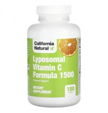 Витамин C California Natural, Lyposomal Vitamin C Formula 1500, 180 капсул