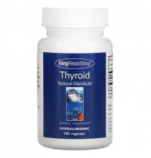 Allergy Research Group, Thyroid Natural Glandular, 100 vegicaps