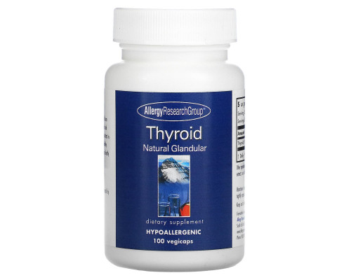 Allergy Research Group, Thyroid Natural Glandular, 100 vegicaps Allergy Research Group, Thyroid Natural Glandular, 100 vegicaps