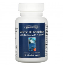 Allergy Research Group, Vitamin D3 Complete , 120 Fish Gelatin Capsules