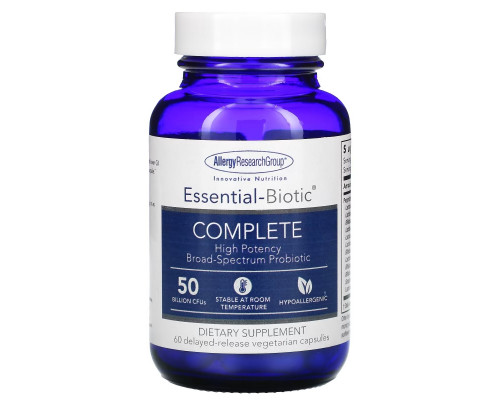 Allergy Research Group, Essential-Biotic Complete, 60 Delayed-Release Vegetarian Capsules Allergy Research Group, Essential-Biotic Complete, 60 Delayed-Release Vegetarian Capsules