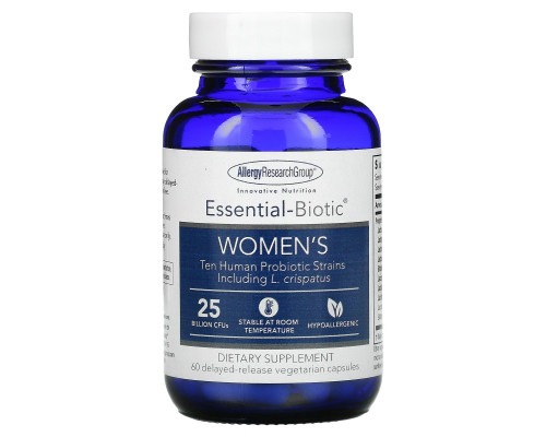 Allergy Research Group, Essential-Biotic, Women's, 60 Delayed-Release Vegetarian Capsules Allergy Research Group, Essential-Biotic, Women's, 60 Delayed-Release Vegetarian Capsules