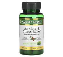 Nature's Bounty, Anxiety & Stress Relief, Ashwagandha KSM-66, 50 Tablets