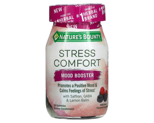 Nature's Bounty, Stress Comfort, Mood Booster, Wild Berry, 36 Gummies Nature's Bounty, Stress Comfort, Mood Booster, Wild Berry, 36 Gummies