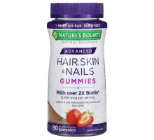 Nature's Bounty, Advanced Hair, Skin, & Nails Gummies, Strawberry, 80 Gummies