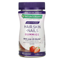 Nature's Bounty, Advanced Hair, Skin & Nails Gummies, Strawberry, 40 Gummies