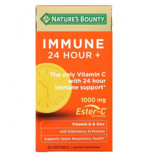 Витамин C Gold Series, Immune 24 Hour+, 1,000 mg, 50 Softgels (500 mg per Softgel)