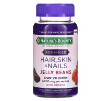 Nature's Bounty, Advanced, Hair, Skin & Nails, Mixed Fruit, 3,000 mcg, 80 Jelly Beans