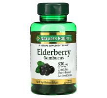 Nature's Bounty, Elderberry Sambucus, 210 mg, 120 Rapid Release Softgels