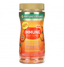 Nature's Bounty, Kid's Immune Jelly Beans, With Vitamins C & D, and Zinc, Orange, 80 Jelly Beans