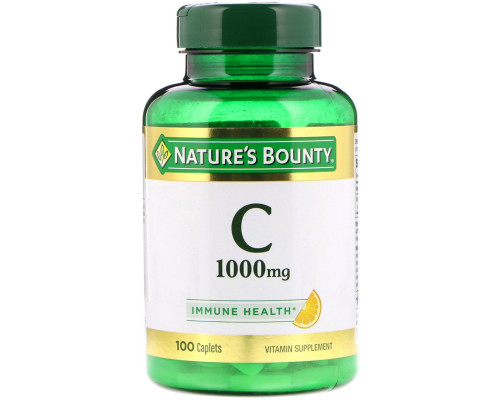 Nature's Bounty, Витамин C, 1000 мг, 100 капсуловидных таблеток Nature's Bounty, Витамин C, 1000 мг, 100 капсуловидных таблеток