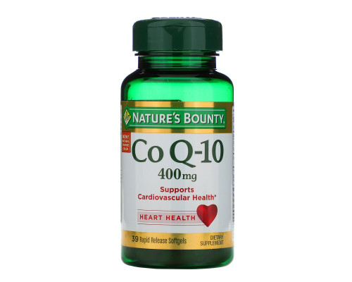 Nature's Bounty, Co Q-10, 400 мг, 39 мягких таблеток ускоренного высвобождения Nature's Bounty, Co Q-10, 400 мг, 39 мягких таблеток ускоренного высвобождения