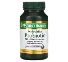 Nature's Bounty, Ацидофилус пробиотик, 120 таблеток