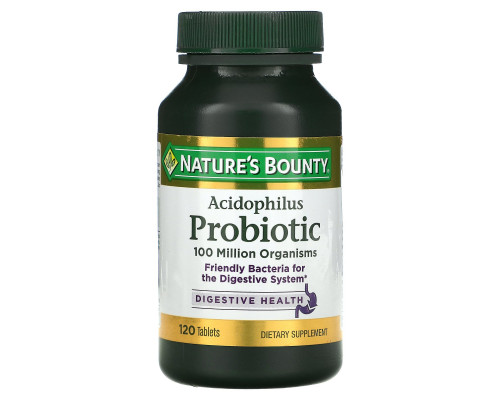Nature's Bounty, Ацидофилус пробиотик, 120 таблеток Nature's Bounty, Ацидофилус пробиотик, 120 таблеток