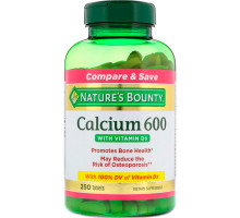 Nature's Bounty, Кальций 600 с витамином D3, 250 таблеток
