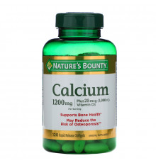 Nature's Bounty, Absorbable Calcium With Vitamin D3, 1200 mg, 120 Softgels