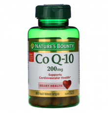 Nature's Bounty, Коэнзим Q-10, 200 мг, 80 мягких капсул с быстрым высвобождением