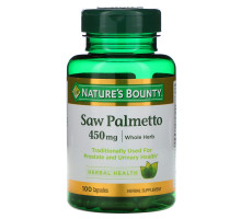 Nature's Bounty, Saw Palmetto, 450 mg, 100 Capsules